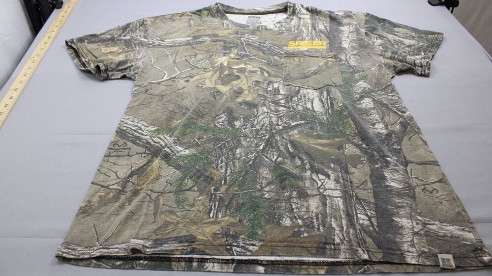 Russell Outdoors Realtree Camo Pocket T Shirt Mens XL Spicer Driveshaft Hunting